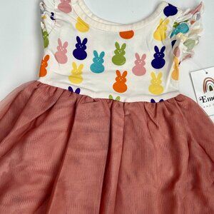 NWT Emerson & Friends Baby Easter Dress Pink Bunny Peeps Tulle